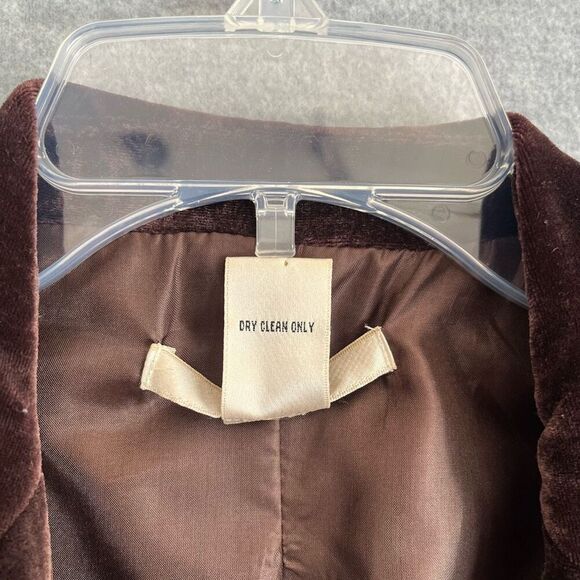 Edward Brown Velvet Jacket Women's XL Shirred Whimsigoth Victorian Puff Sleeve - Picture 10 of 11